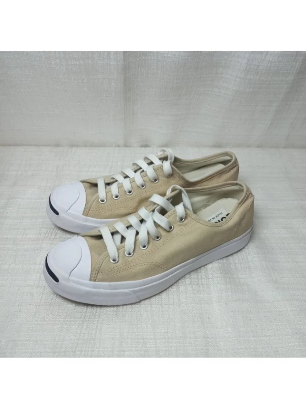 CONVERSE Jack Purcell Low Oat Milk Beige Canvas Shoes A11569C Mens 6.5 Womens 8
